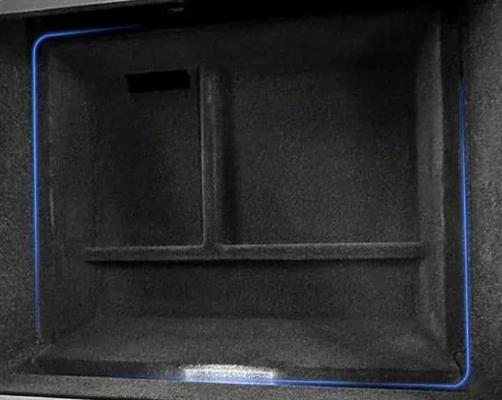 Central Control Storage Box for Armrest – Hidden Flocking Storage for Tesla Model 3+ 2024 is available at Ludicrous EV.
