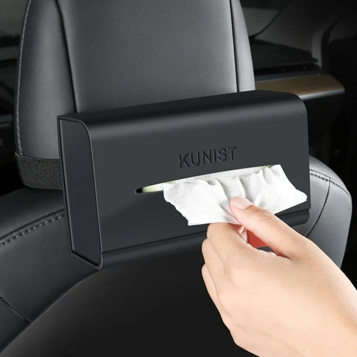 Tissue Storage Box for Seat Back Armrest & Screen for Tesla Model 3/Model Y 2023 is available at Ludicrous EV.
