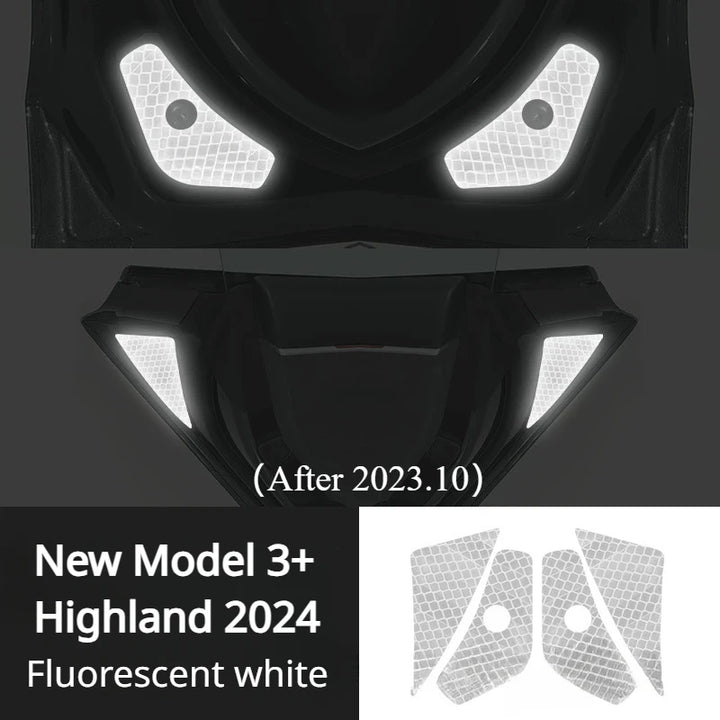 Reflective Warning Stickers for Tesla Model 3/Model Y/Model 3+ Highland is available at Ludicrous EV.
