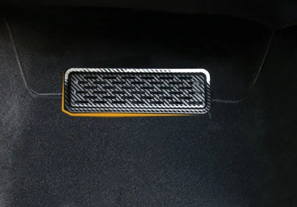 Stainless Steel Air Vent Anti-Blocking Dust Cover for Tesla Model Y is available at Ludicrous EV.
