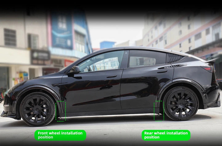 Invisible Mud Fenders for Tesla Model Y 2020-2024 is available at Ludicrous EV.