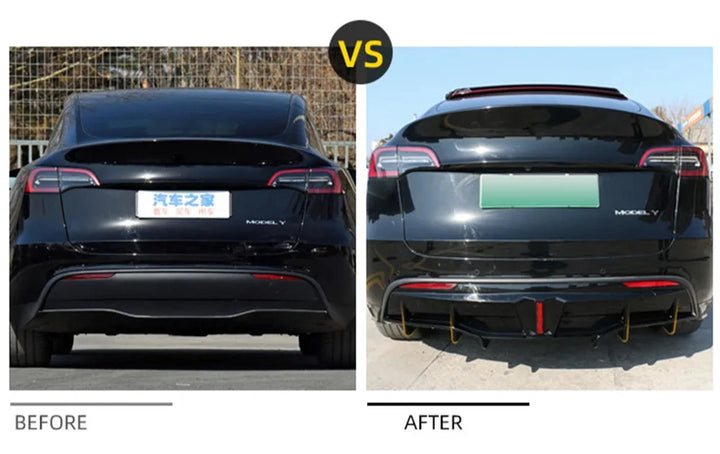 Thunder Style Rear Diffuser for Tesla Model 3/Y (2017-2023) is available at Ludicrous EV.