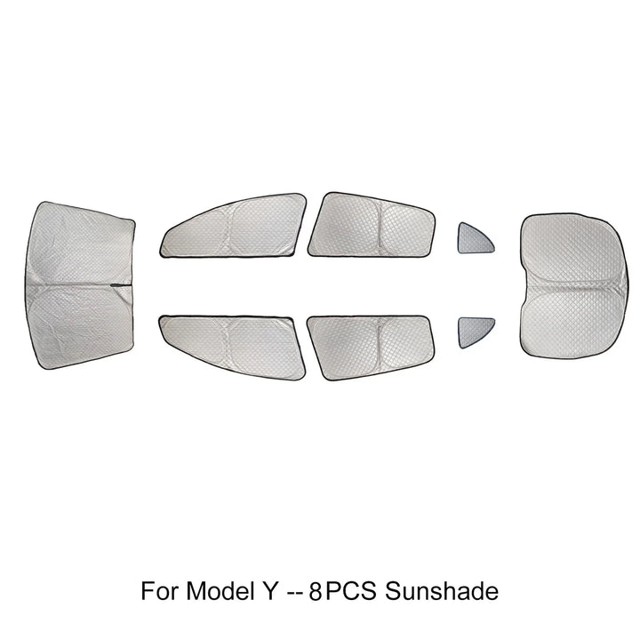 Windshield Sunshade Cover Side Window Blind Shading for Tesla Model Y 2024 is available at Ludicrous EV.