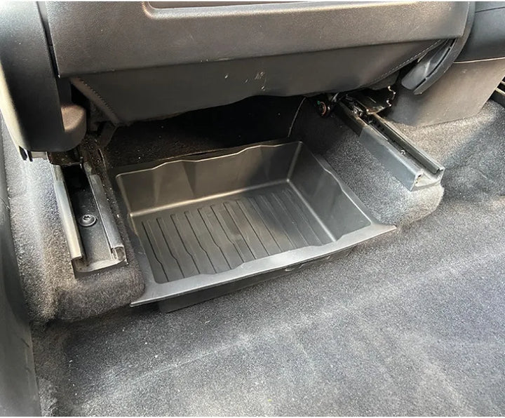 TPE Underseat Storage Box for Tesla Model X (2023) is available at Ludicrous EV.