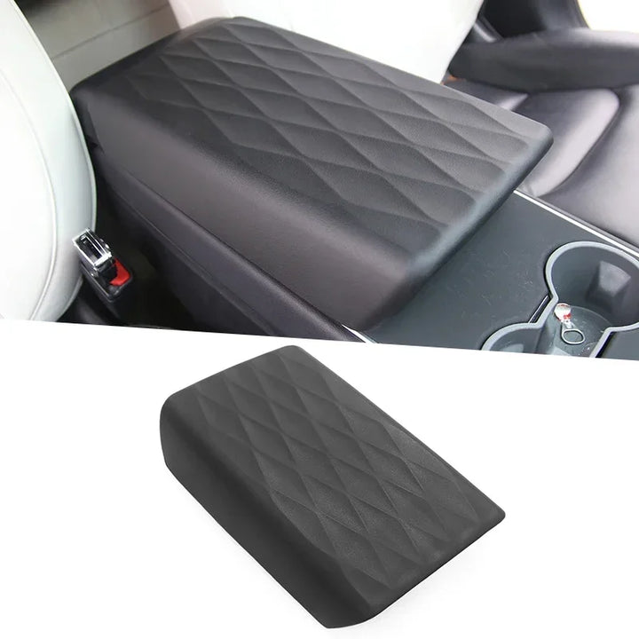 TPE Armrest Box Cover for Center Console – Protective Accessory for Tesla Model 3 Y which is available at Ludicrous EV.