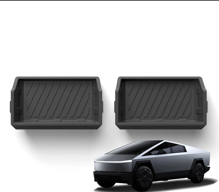 Under Seat Storage Box & Drawer Organizer For Tesla Cybertruck 2024 is available at Ludicrous EV.
