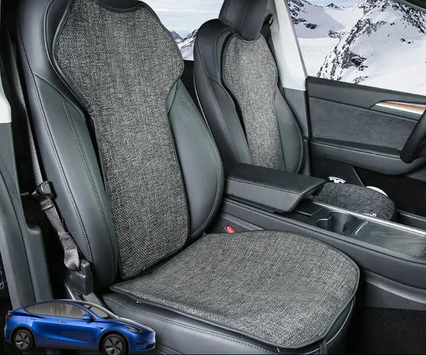 Flax Seat Pad Cover for Tesla Model 3/Model Y – Universal All-Season Cushion