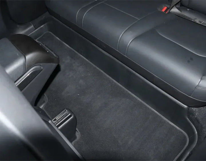 Under-Seat Anti-Kick Guard for Tesla Model 3/Model Y is available at Ludicrous EV.
