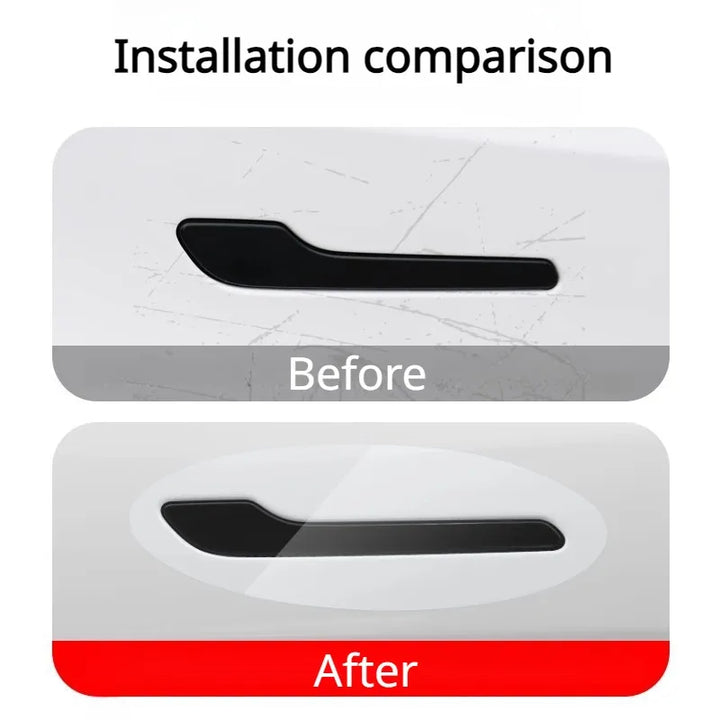 Transparent TPU Door Handle Scratch Protector Film, Inverted Paint Protection for Tesla Model 3/Model Y is available at Ludicrous EV.
