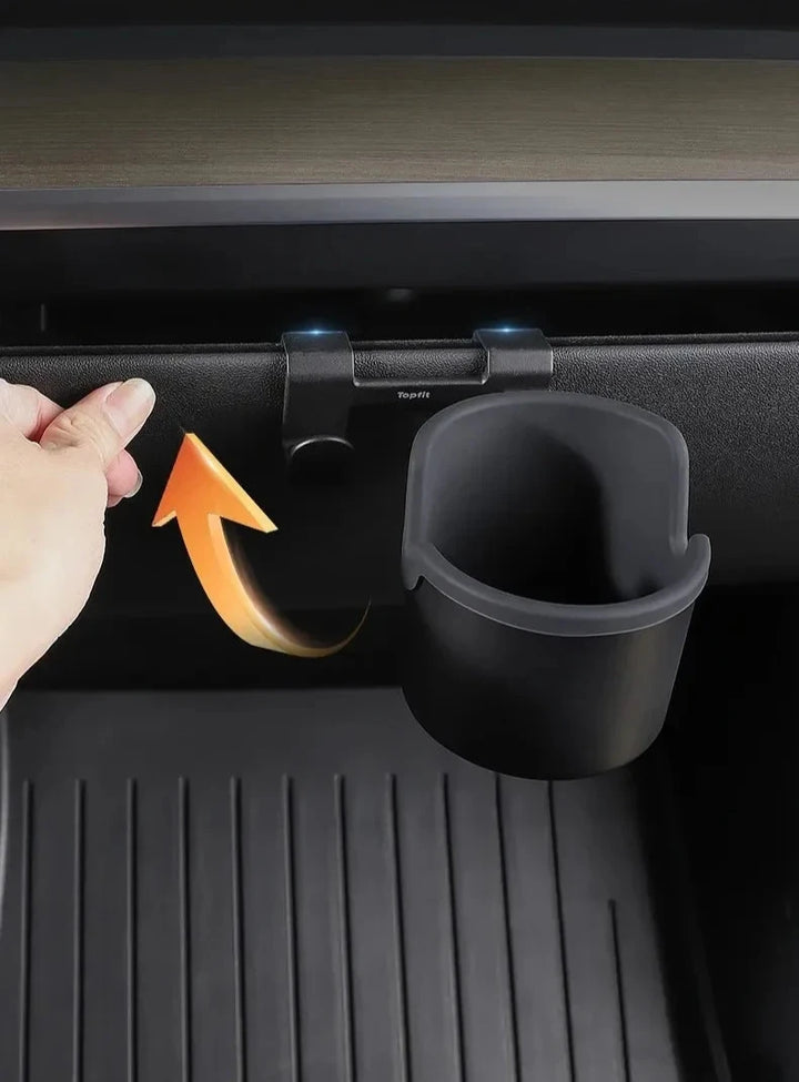 Glove Box Cup Holder Hook for Tesla Model Y 2022-2024 is available at Ludicrous EV.
