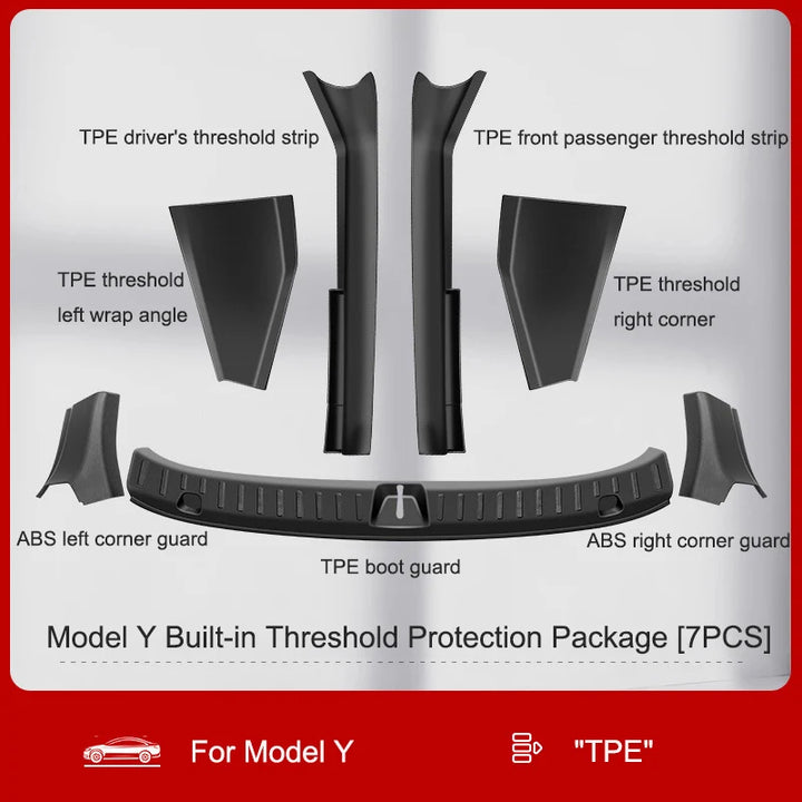 TPE Trunk Door Sill Protector Guard for Tesla Model 3/Y 2017-2022 is available at Ludicrous EV.