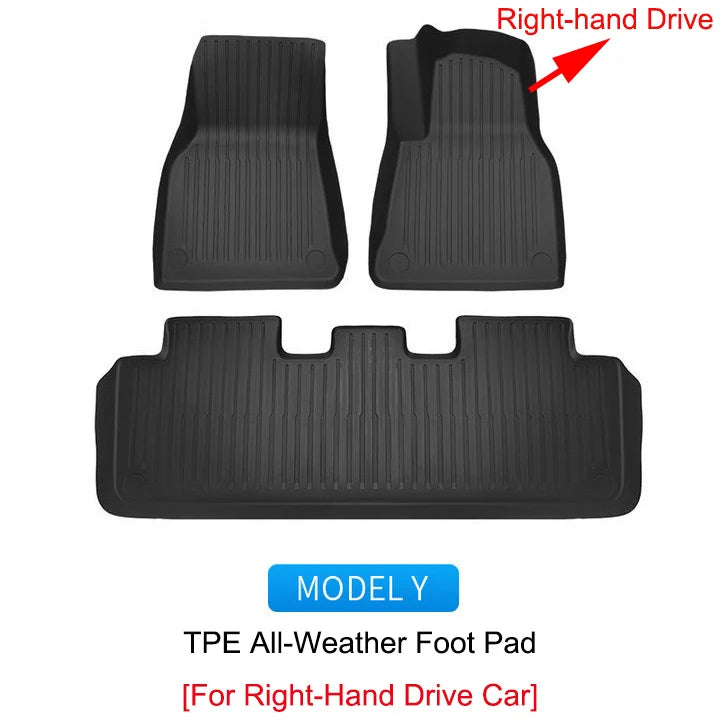 TPE Special Double-layer Carpet Floor Mats for Tesla Model 3/Y is available at Ludicrous EV.