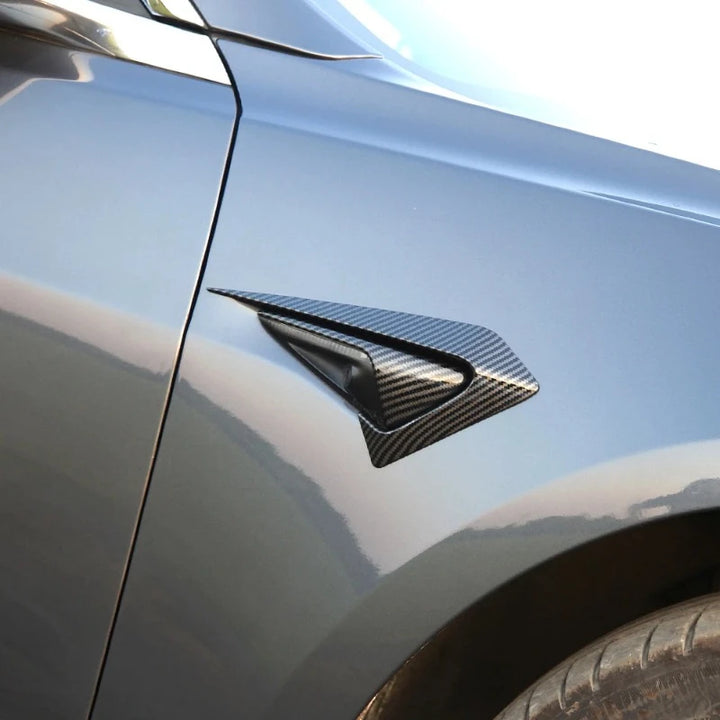 Carbon Fiber Side Camera Protection Covers for Tesla Model 3/Model Y 2023 is available at Ludicrous EV.
