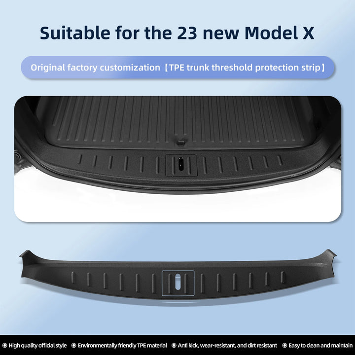 Rear Trunk Threshold Strip & Bumper Protective Cover For Tesla Model X/S 2023-2024 is available at Ludicrous EV.
