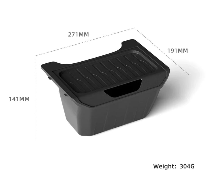 Rear Seat Trash Can Organizer for Tesla Model Y 2024 is available at Ludicrous EV.