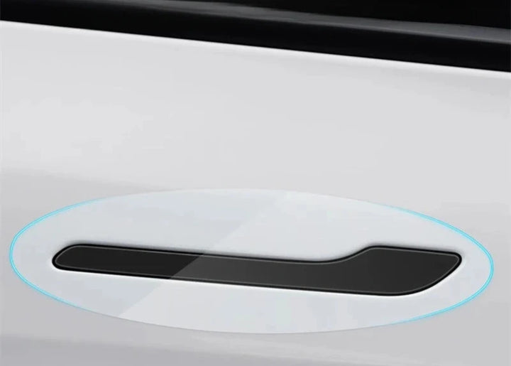 Transparent TPU Door Handle Scratch Protector Film, Inverted Paint Protection for Tesla Model 3/Model Y is available at Ludicrous EV.
