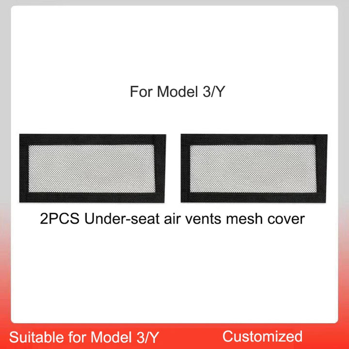 Under-Seat Air Vent Protection Mesh for Tesla Model 3/Y is available at Ludicrous EV.