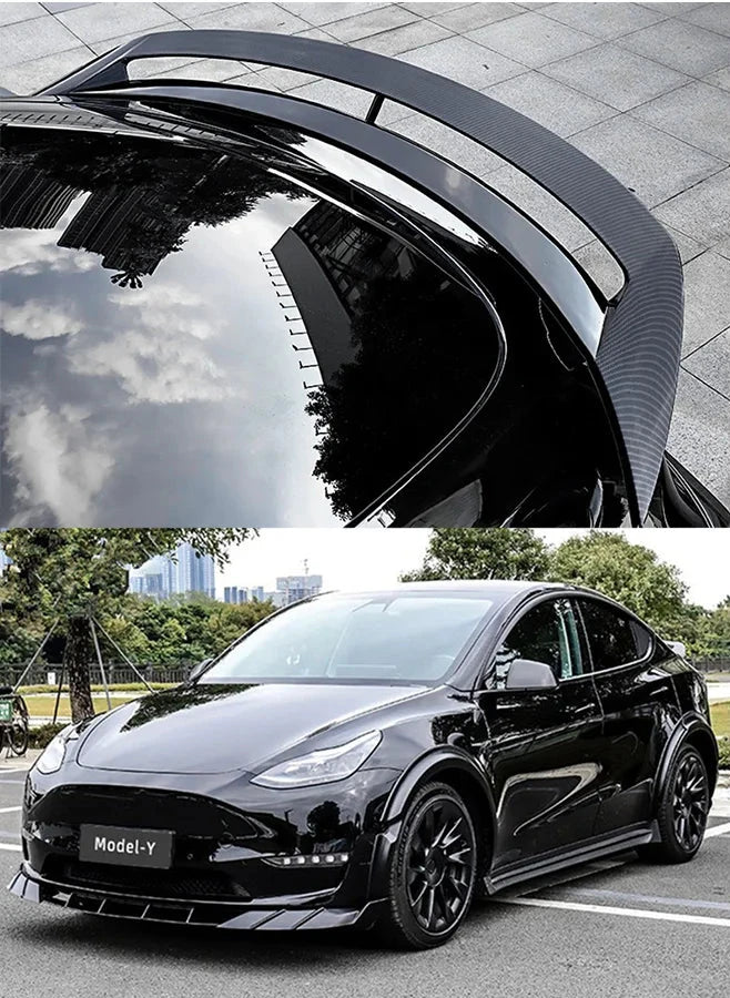 Carbon Fiber Body Kit Front Bumper Lip Rear Spoiler for Tesla Model Y (2021-2023) is available at Ludicrous EV.