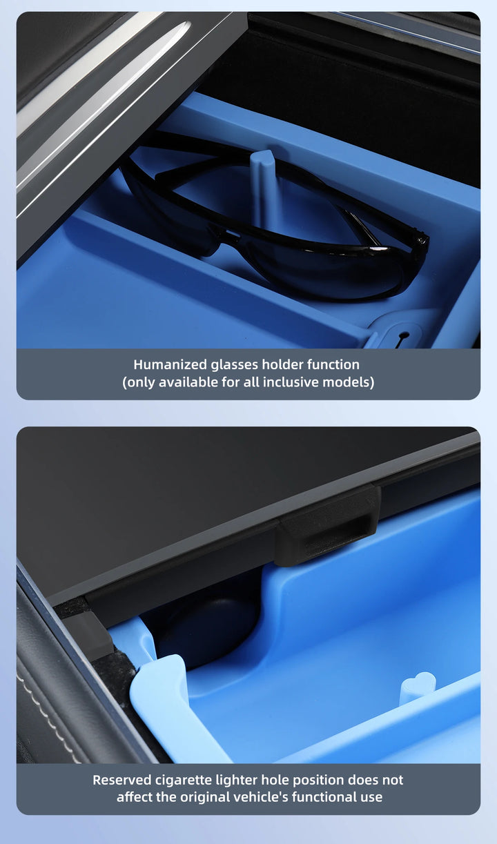 Central Control Armrest Storage Box for Tesla Model 3/Y 2023 is available at Ludicrous EV.