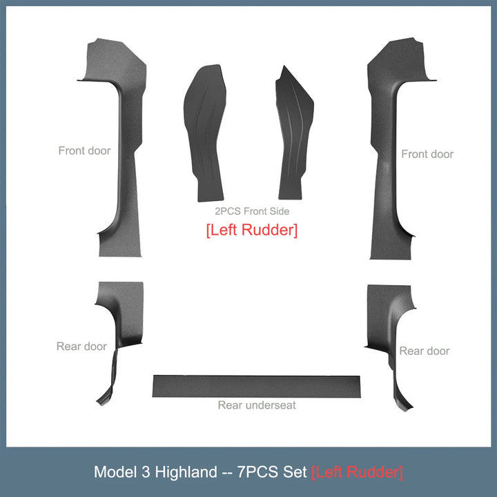 Front Rear Seat Slide Rails Protector Cover for Tesla Model Y 2021-2024 is available at Ludicrous EV.