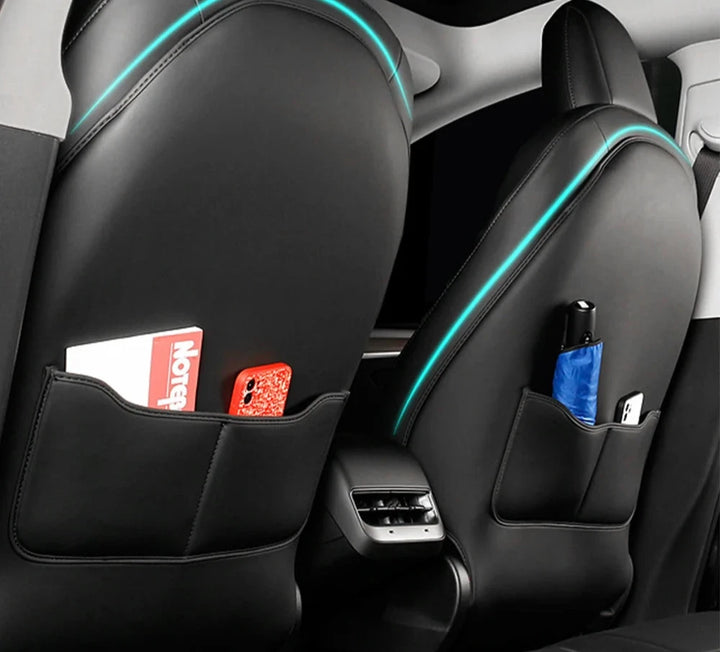 Seat Back Protector with Pocket for Tesla Model Y/3 is available at Ludicrous EV.