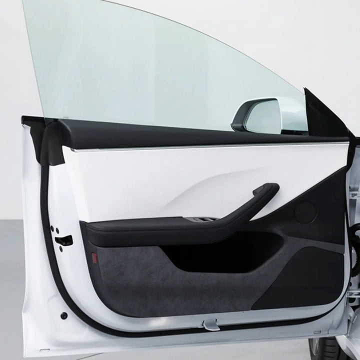 Protective Suede Anti-Kick Pad Stickers for Car Doors - Designed for Tesla Model 3 Highland 2024 is available at Ludicrous EV.
