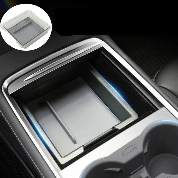 Central Control Storage Box for Tesla Model 3 Y Center Console Armrest Box Transparent Acrylic Storage Car Interior Accessories