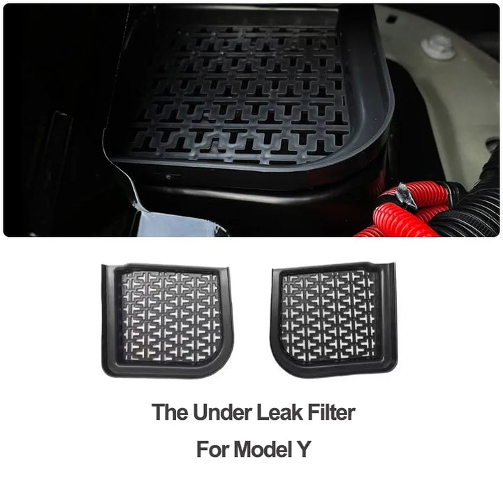 Front Trunk Water Guide Channel Protective Net for Debris Filtration Anti-Clogging Groove Tesla Model Y 2021-2024 is available at Ludicrous EV.