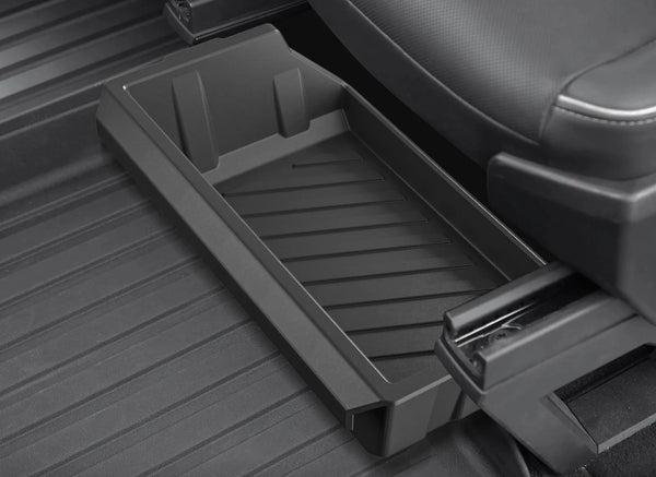 Under Seat Storage Box & Drawer Organizer For Tesla Cybertruck 2024 is available at Ludicrous EV.
