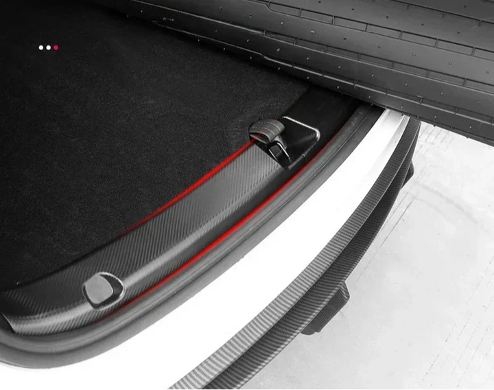 3D Carbon Fiber Trunk Protector for Tesla Model Y is available at Ludicrous EV.
