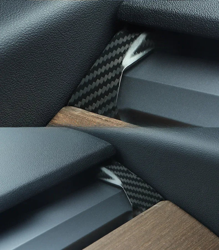 Dashboard Sticker Real Carbon Fiber Edge Trim Creative Dry Carbon Fiber Accessories for Tesla Model 3 Y 2023 is available at Ludicrous EV.