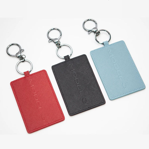 Get the Leather Card Key Case, Key Holder Protector Cover for Tesla Model 3/Model Y (2017-2023) is available at Ludicrous EV.