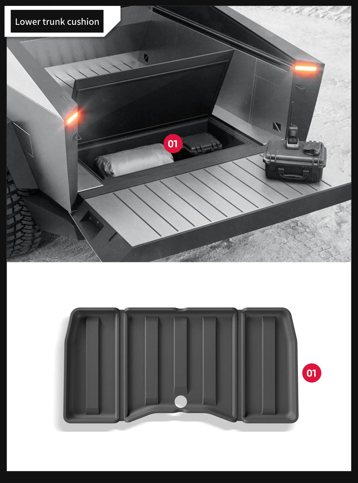 Waterproof & Non-Slip TPE Floor Mats For Tesla Cybertruck is available at Ludicrous EV.