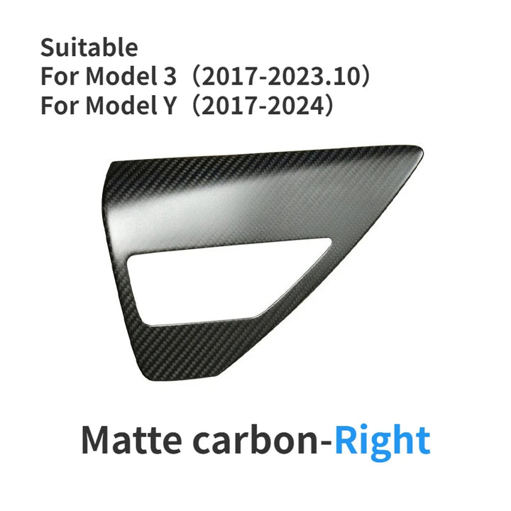 Real Carbon Fiber Charging Cover Shell for Tesla Model 3/Model Y/Model 3+ Highland 2024  is available at Ludicrous EV.