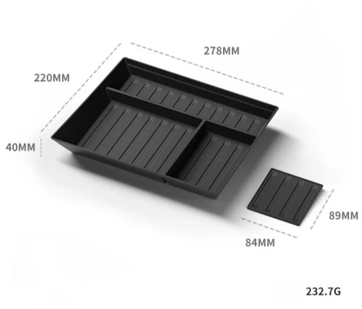 TPE Glove Box Storage Box for Tesla Cybertruck 2024 is available at Ludicrous EV.
