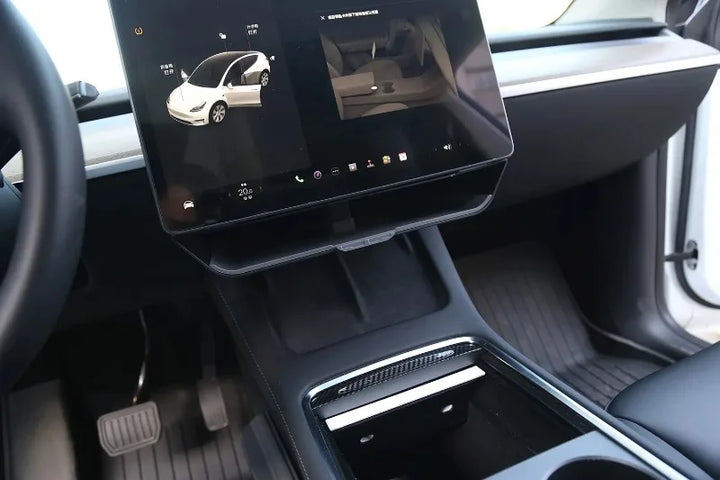 TPE+ABS Under-Screen Storage Box for Tesla Model 3/Model Y (2023) is available at Ludicrous EV.
