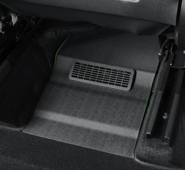 Under-Seat Air Outlet Protective Cover for Tesla Model Y 2021-2024 is available at Ludicrous EV.
