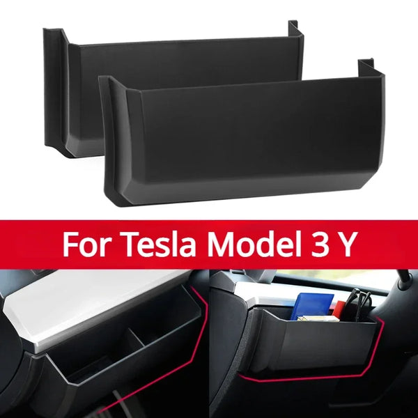 For Tesla Model 3 Y Dashboard Storage Box Steering Wheel Side Center Console Gap Organizer LHD RHD Car Interior Accessories 2023
