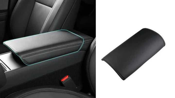 Napa Leather Armrest Cover for Tesla Model 3 Highland is available at Ludicrous EV.
