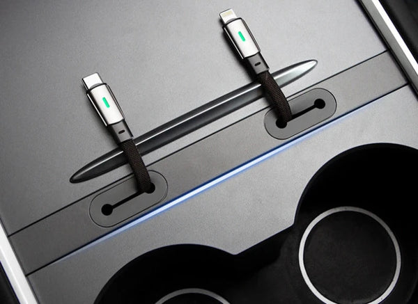 Mobile Phone Charging Cable Hub & Threading Box for Tesla Model 3/Model Y is available at Ludicrous EV.

