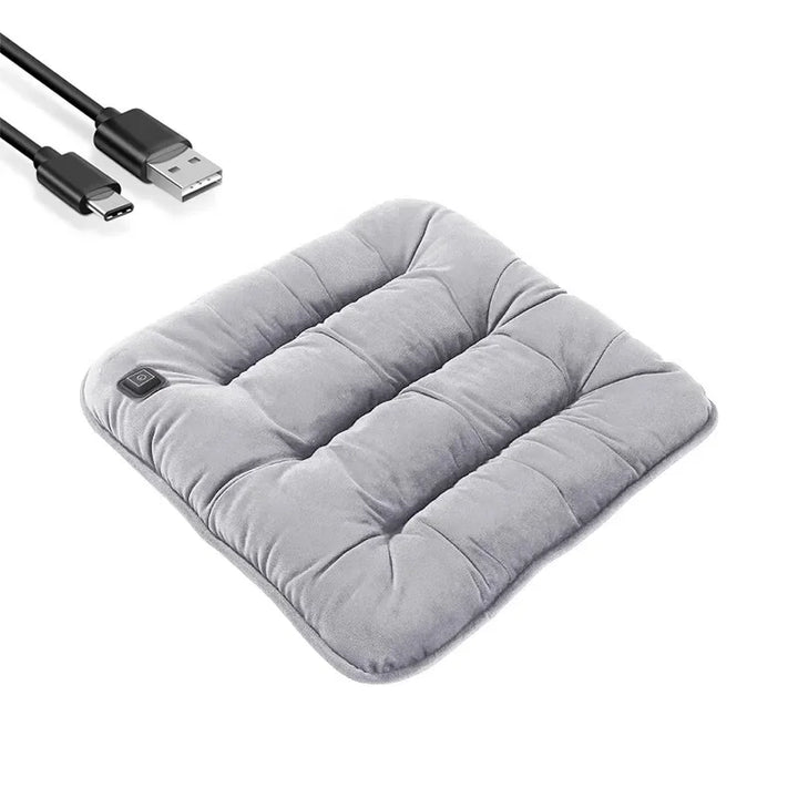 Graphene Heated Car Seat Cushion - Plush Winter Warmth, USB & 12V Power at Ludicrous EV.