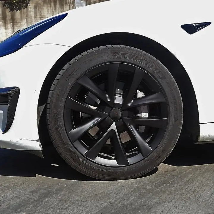 18 Inch Full Rim Wheel Hub Cap Cover, Performance Replacement for Tesla Model 3 is available at Ludicrous EV.