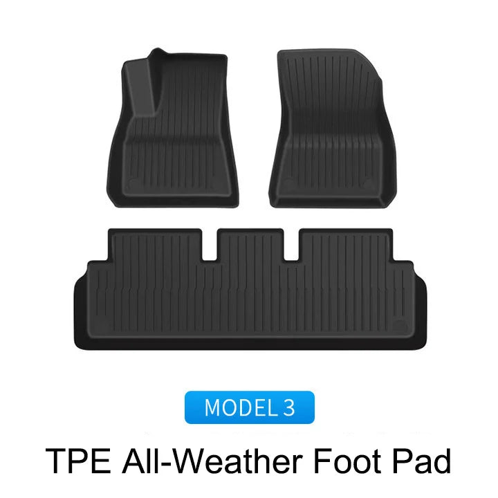 TPE Special Double-layer Carpet Floor Mats for Tesla Model 3/Y is available at Ludicrous EV.