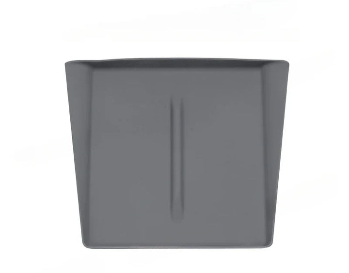 Set of silicone central control storage pads for Tesla Model 3, including a water cup mat, armrest box lower storage mat, and wireless charging pad with side pockets.
