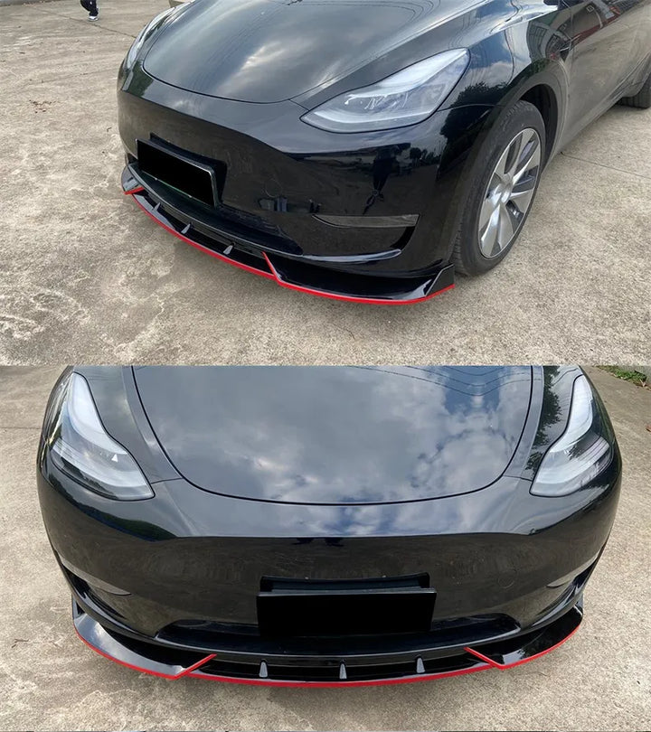 Bumper Lip Chin Diffuser & Spoiler Deflector Body Kit For Tesla Model 3/Y 2017-2023, is available at Ludicrous EV.