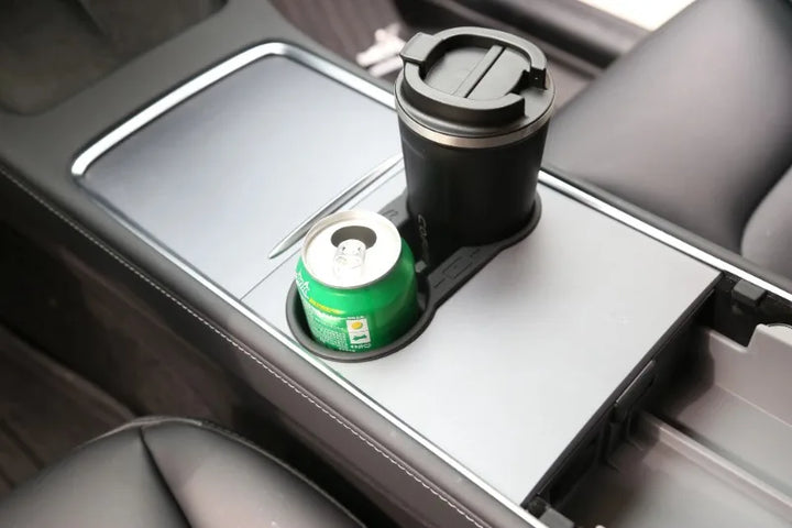 Silicone Non-Slip Cup Holder and Phone Limiter for Central Console for Tesla Model 3 Y 2021-2023 is available at Ludicrous EV.
