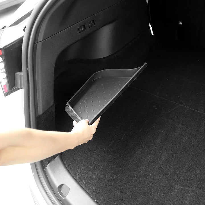 TPE Left/Right Upper Trunk Storage Partition for Tesla Model Y is available at Ludicrous EV.
