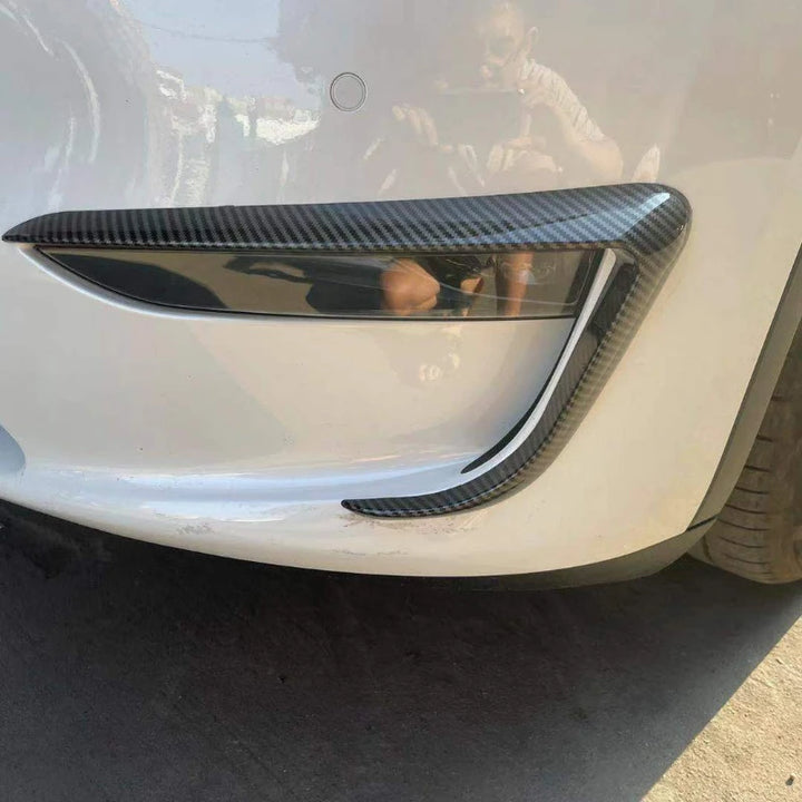 Front Bumper Wind Knife & Fog Lamp Trim for Tesla Model 3/Model Y (2017-2023) is available at Ludicrous EV.
