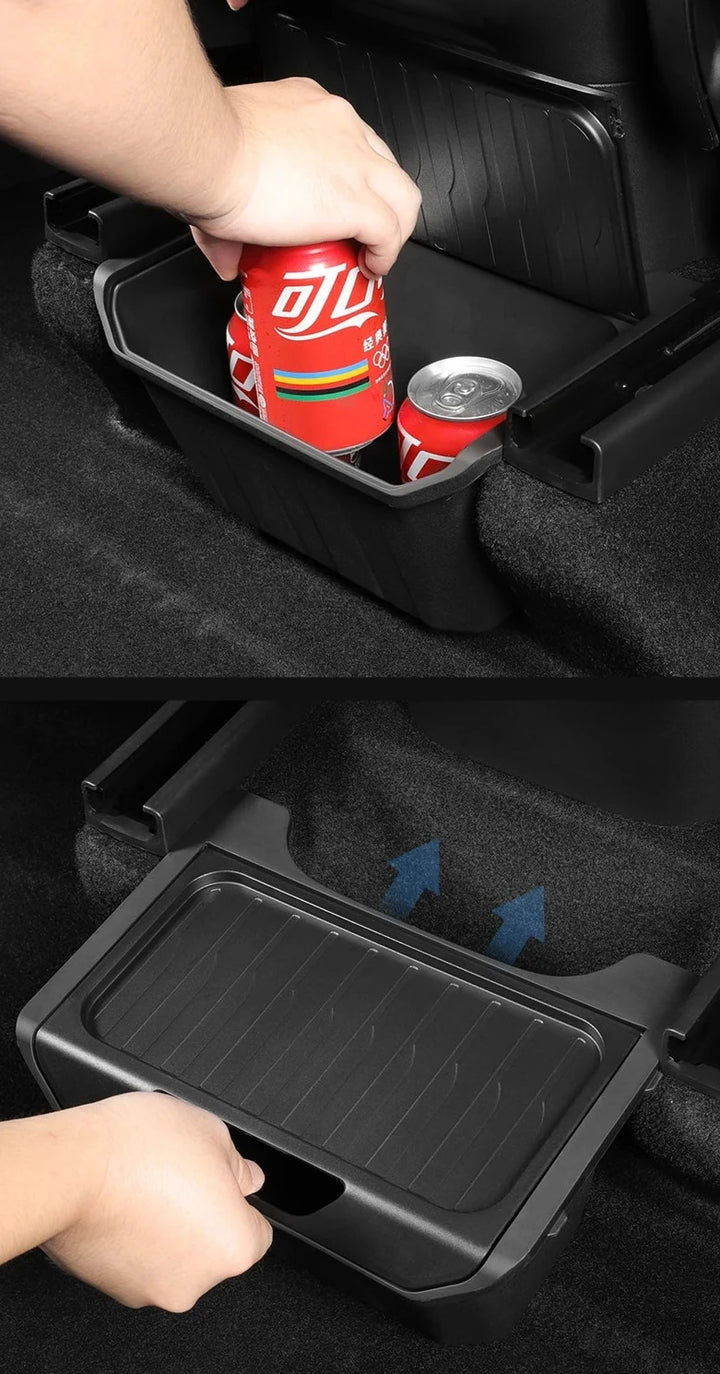 Rear Seat Trash Can Organizer for Tesla Model Y 2024 is available at Ludicrous EV.