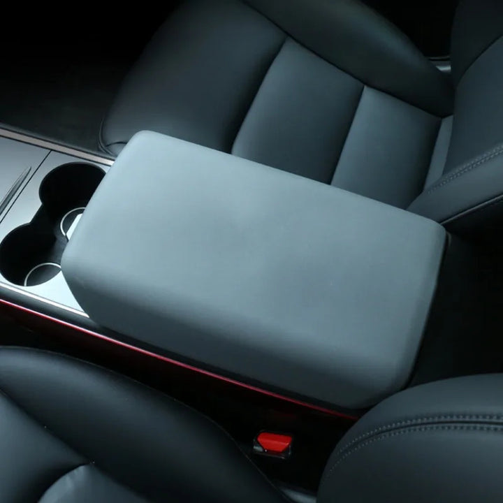 Armrest Box Cover, TPE/Leather - Central Protector for Tesla Model 3 Highland 2024 which is available at Ludicrous EV.